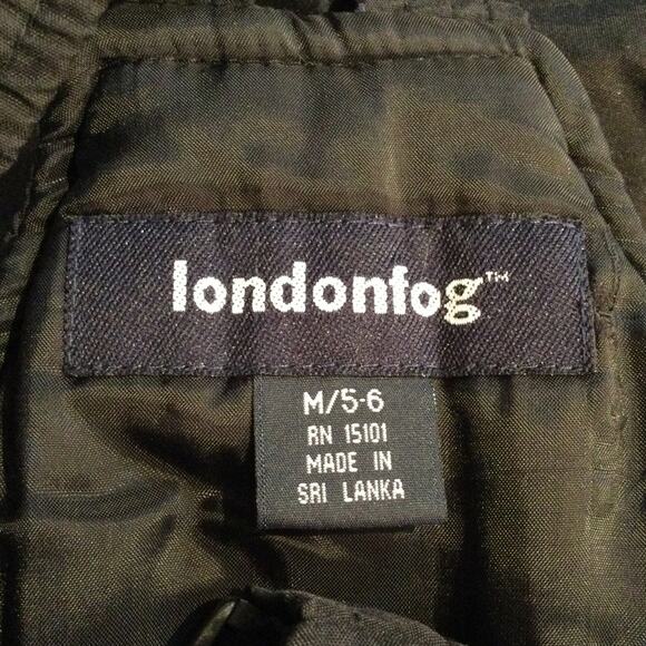London Fog Black Kids Snow Pants Size Medium 5-6 - Picture 2 of 3